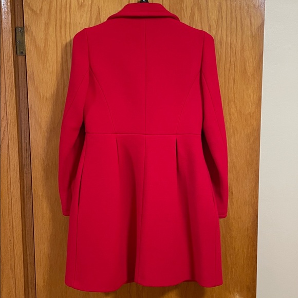 Kate Spade Womens Red Pea Wool Winter Coat Size 0 - Picture 7 of 11